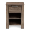 Baxton Studio Laverne Modern Oak Brown Finished 1-Drawer Nightstand 146-8295